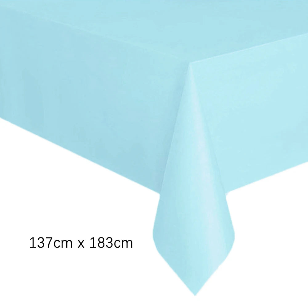 Disposable White Pink Tablecloth for Parties and Weddings - Smarsty