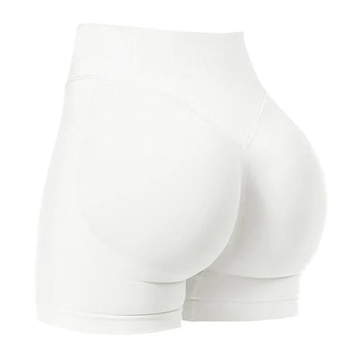 4.5''Shorts Seamless Low Ribbed Waistband Gym Shorts Scrunch Bum Yoga Shorts Booty High Stretch Running Bike Shorts - Smarsty