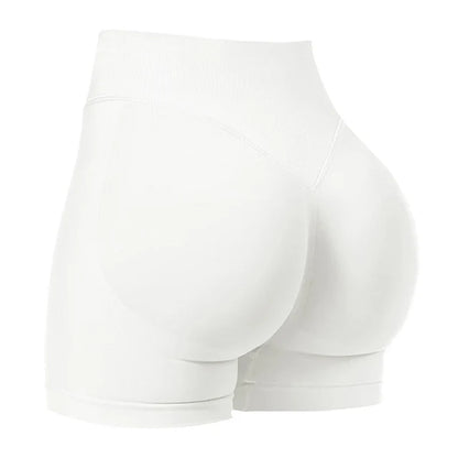 4.5''Shorts Seamless Low Ribbed Waistband Gym Shorts Scrunch Bum Yoga Shorts Booty High Stretch Running Bike Shorts - Smarsty