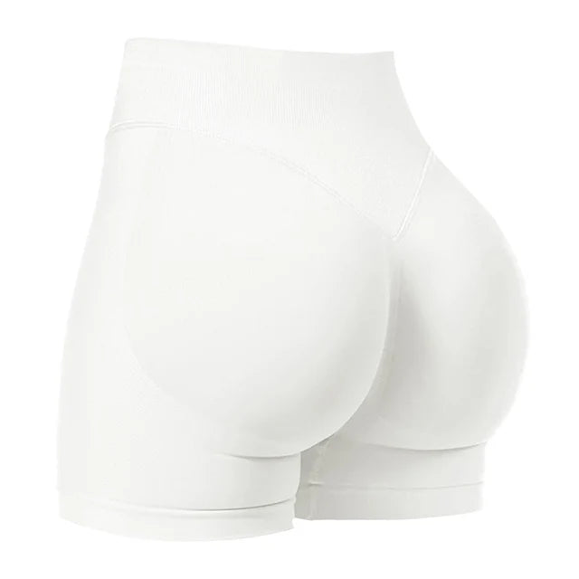 4.5''Shorts Seamless Low Ribbed Waistband Gym Shorts Scrunch Bum Yoga Shorts Booty High Stretch Running Bike Shorts - Smarsty