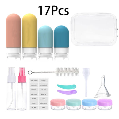 16 Pack Silicone Travel Bottles Set For Toiletries - Smarsty