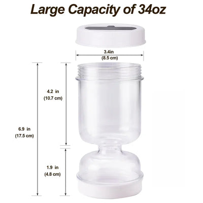Pickles Jar With Forks Dry and Wet Dispenser Pickle and Olives Hourglass Jar Cucumber Container for Kitchen Juice Separator Tool by Smarsty