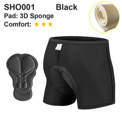 NEWBOLER Breathable Cycling Underwear Cycling Shorts  5D Gel Pad Shockproof Bicycle Underpant MTB Road Bike Underwear Man Shorts