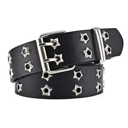 Unisex Punk Hip Hop Belt Large Size Double Hole - Smarsty