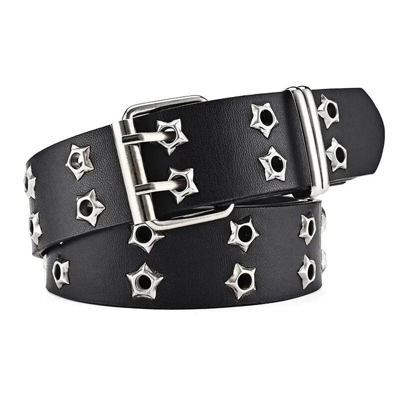 Unisex Punk Hip Hop Belt Large Size Double Hole - Smarsty