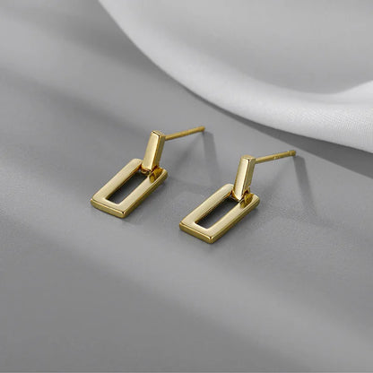 Chic Love Heart Drop Earrings for Women in Gold and Silver - Smarsty