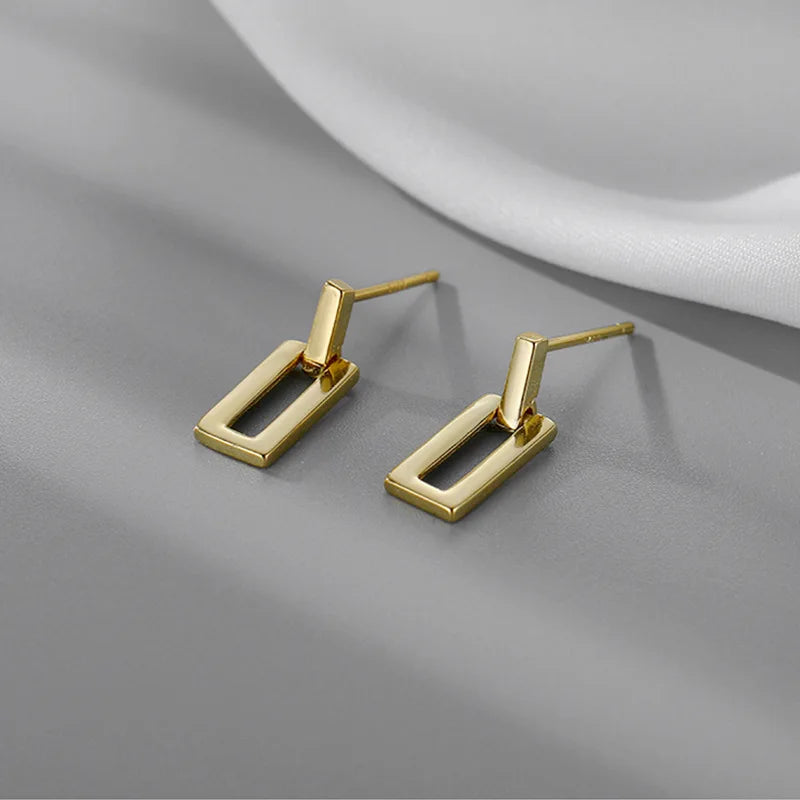 Chic Love Heart Drop Earrings for Women in Gold and Silver - Smarsty