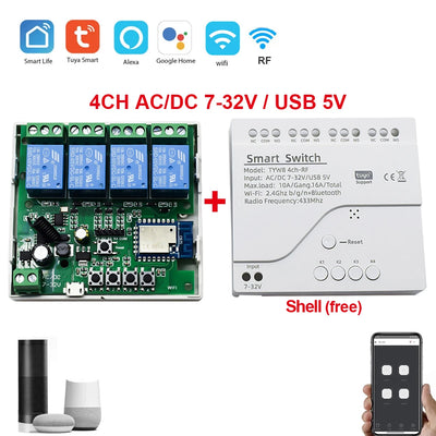 Smart WiFi Relay Switch Module with Alexa Compatibility - Smarsty