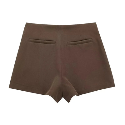 MUJER 2025 Black Mini Skirt Shorts Woman Fashion Asymmetric Skort For Women High Waist Short Skirts Woman Summer Casual Shorts - Smarsty