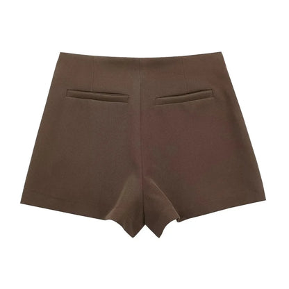 MUJER 2025 Black Mini Skirt Shorts Woman Fashion Asymmetric Skort For Women High Waist Short Skirts Woman Summer Casual Shorts - Smarsty