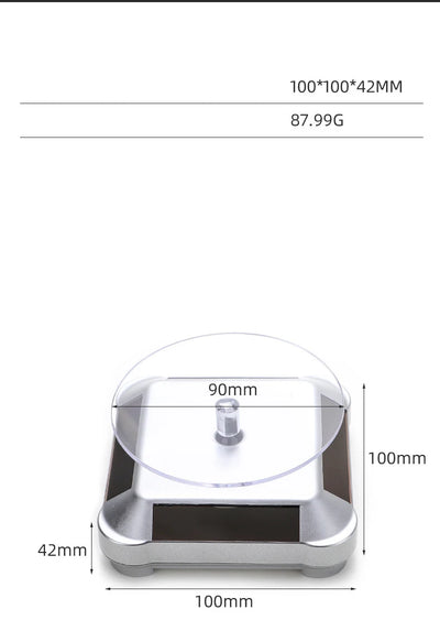 Solar Showcase 360 Rotating Jewelry Organizer Display - Smarsty