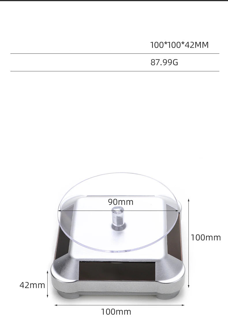Solar Showcase 360 Rotating Jewelry Organizer Display - Smarsty