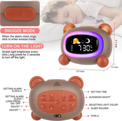 Kids Alarm Clock with Sleep Training and Sound Machine - Smarsty