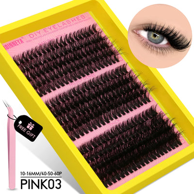 GROINNEYA Fluffy Cluster Lashes Kit for Volume Eyelash Extensions - Smarsty
