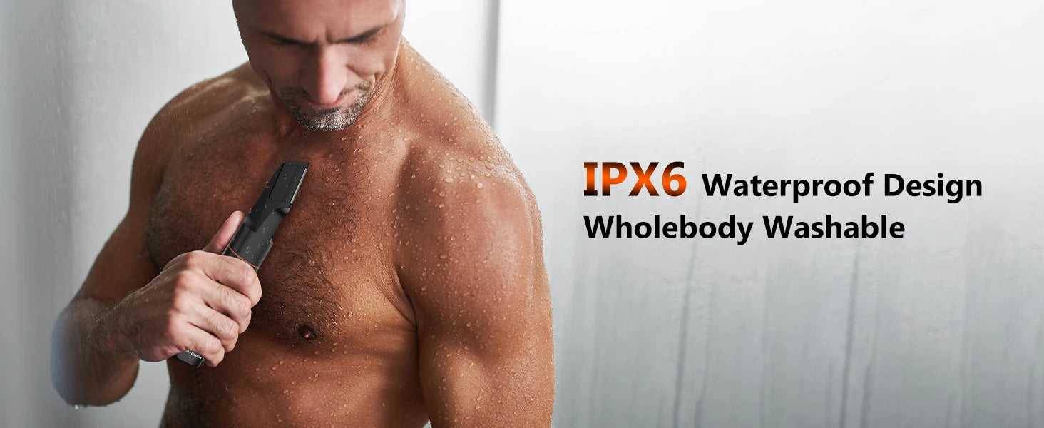 MAXGROOM 4 In 1 Body Hair Shaver Kits for Men Nose/Beard Hair Trimmer Electric  IPX6 Waterproof Groin Pubic Hair Shaver for Man