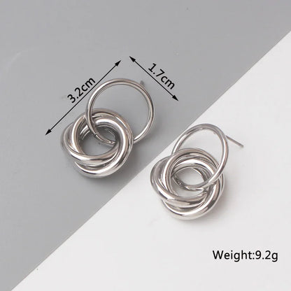 Gold Metal Drop Earrings with Irregular Heart Design for Women - Smarsty