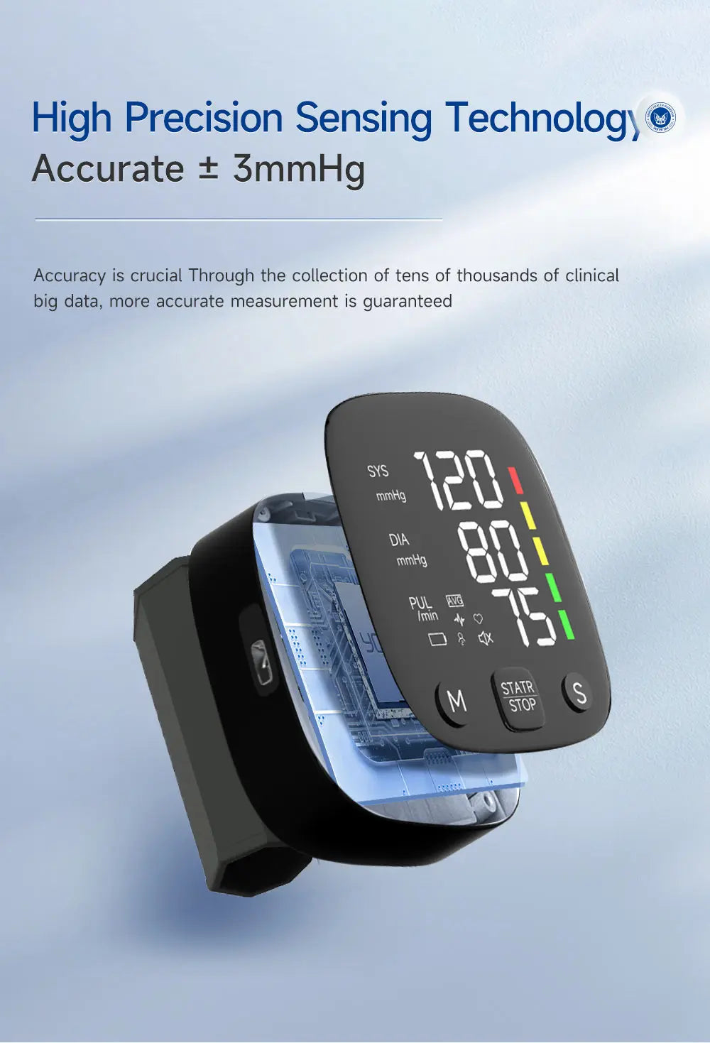 Yongrow Rechargeable Digital Wrist Blood Pressure Monitor - Smarsty