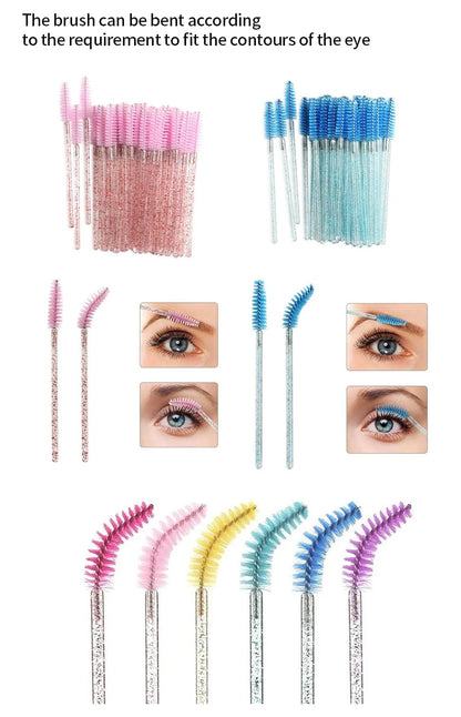 Crystal Disposable Mascara Wands for Hygienic Application - Smarsty