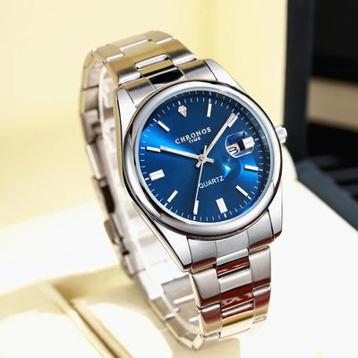 Luxury Waterproof Men's Wristwatch with Luminous Date Feature - Smarsty