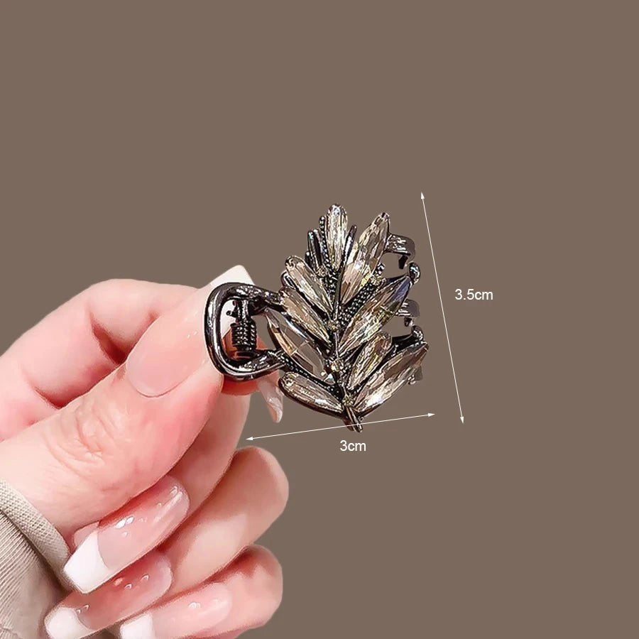Korean Alloy Rhinestone Hair Claw For Women Elegant - Smarsty