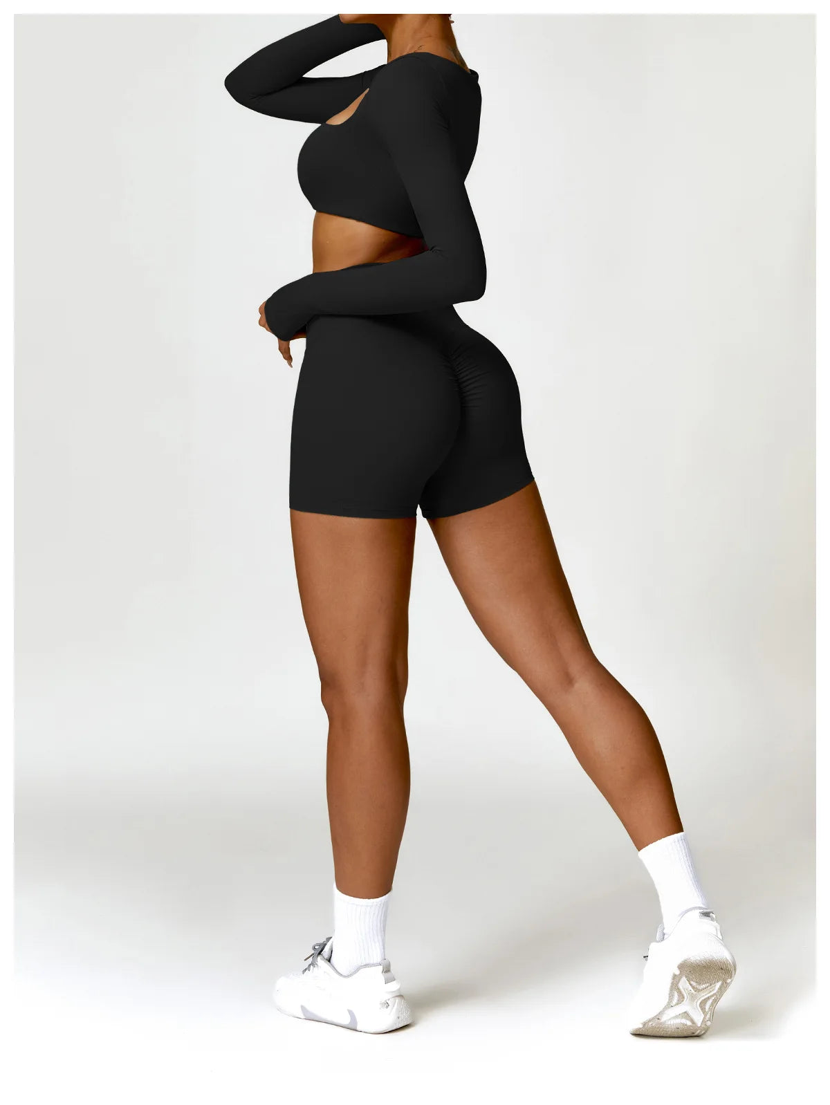 Ctenkevet Solid Color Women Fitness Quick-Dry Sport Short Women Cycling Soft Training Shorts Jog High Waist Yoga Short Legging - Smarsty