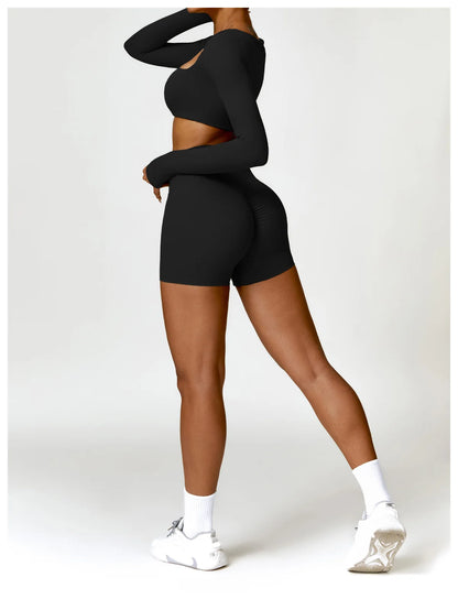Ctenkevet Solid Color Women Fitness Quick-Dry Sport Short Women Cycling Soft Training Shorts Jog High Waist Yoga Short Legging - Smarsty