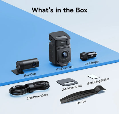 Front And Rear Dash Cam With GPS Galileo 24H Parking - Smarsty
