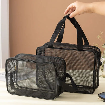 Mesh Shower Caddy Tote Bag Cosmetic Storage Organizer Large - Smarsty