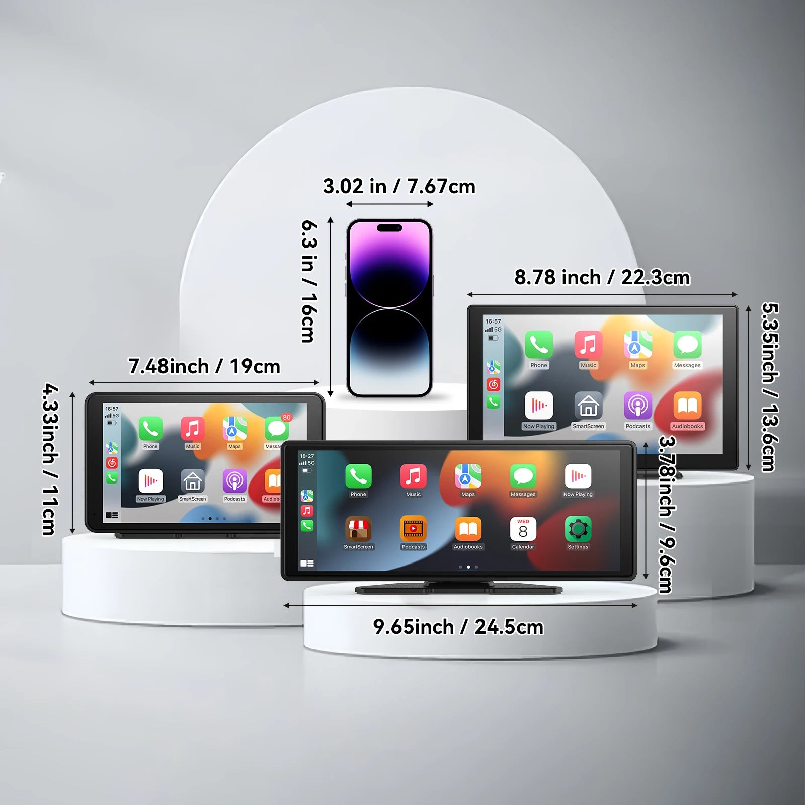 Wireless CarPlay Receiver With 10 Inch Touchscreen - Smarsty