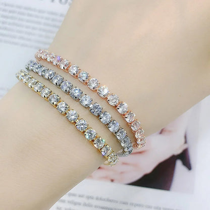 Trendy Women's Tennis Bracelet with AAA+ Cubic Zirconia - Smarsty