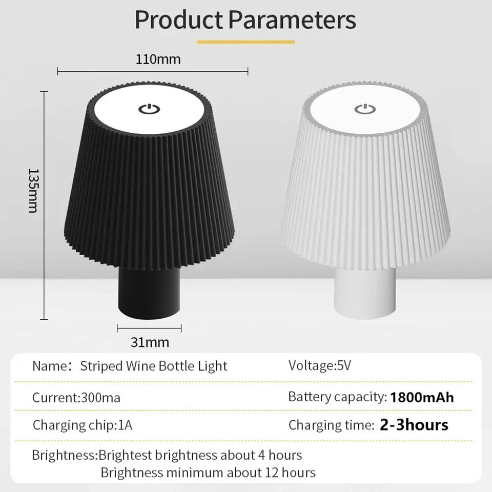 Rechargeable LED Desk Lamp with Touch Dimming Feature - Smarsty