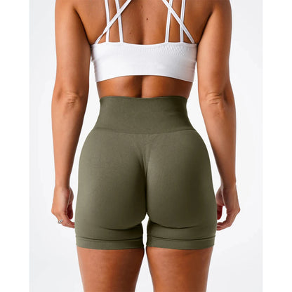 TKITK Spandex Solid Seamless Shorts Women Soft Workout Tights Fitness Yoga Pants Gym tight pants leggings cycling shark pants