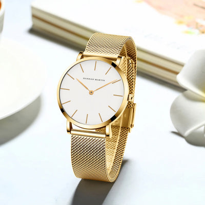Rose Gold Women's Bracelet Watch with Japan Quartz Movement - Smarsty