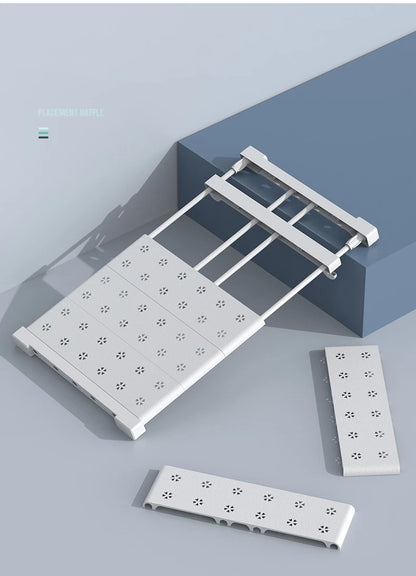 Adjustable Closet Organizer Storage Shelf Wall Mounted Kitchen Rack Space Saving Wardrobe Decorative Shelves Cabinet Holder by Smarsty