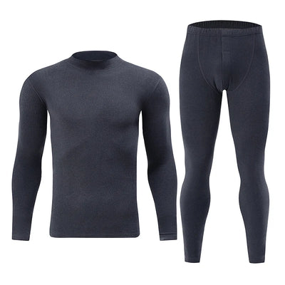 2/4 Pcs Men's Solid Color Simple Autumn And Winter Thermal Underwear Comfortable And Casual Bottoming Underwear Teenagers Pajama - Smarsty
