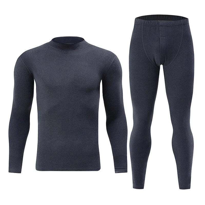 2/4 Pcs Men's Solid Color Simple Autumn And Winter Thermal Underwear Comfortable And Casual Bottoming Underwear Teenagers Pajama - Smarsty