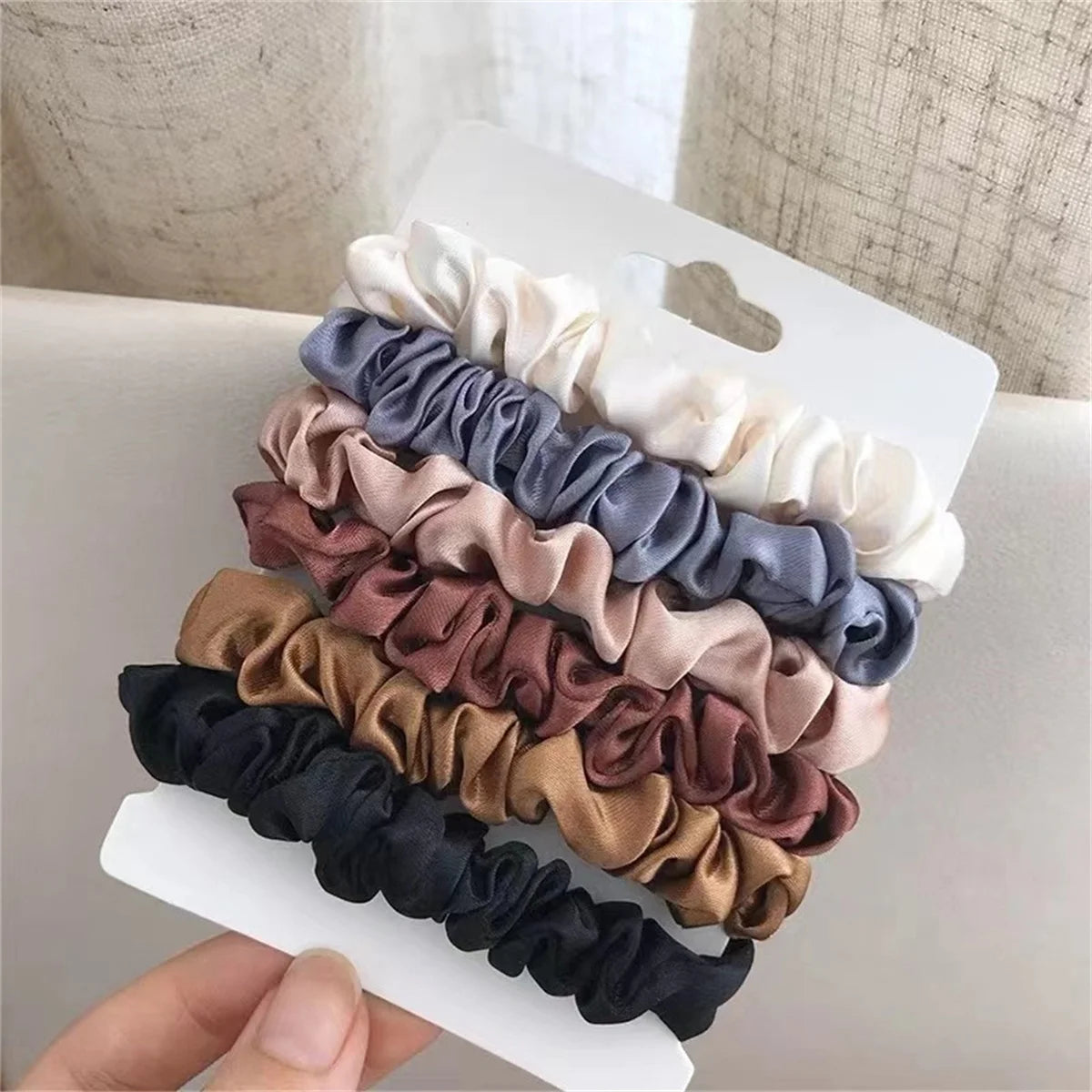 6pcs Satin Hair Scrunchies for Women - Softer Than Silk Scrunchies for Hair | Satin Scrunchies for Girls | - Smarsty