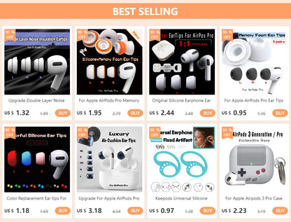 Memory Foam Ear Tips for Apple AirPods Pro 2 - Smarsty