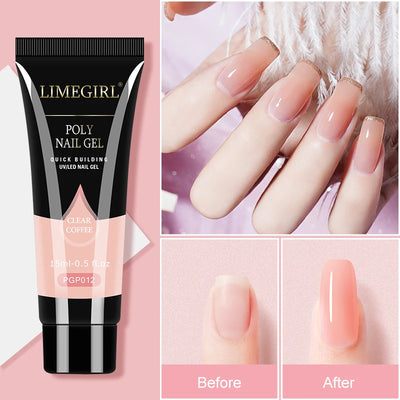 Nail Art Poly Gel Kit for Beginners with Soaking Solution - Smarsty