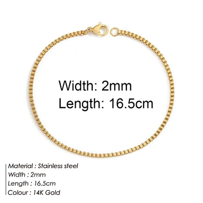 Gold Stainless Steel Twist Chain Bracelet for Women - Smarsty