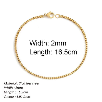 Gold Stainless Steel Twist Chain Bracelet for Women - Smarsty