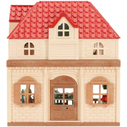 New Simulation Room Forest Family Small West House Rabbit Animal Model Girl Doll House Furniture Double Storey Villa Toys Gifts by Smarsty