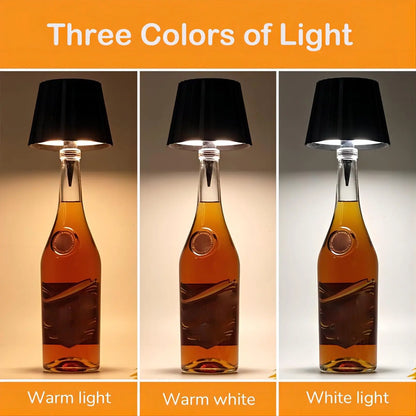 Wireless Touch Control Bottle Lamp with Dimmable Colors - Smarsty
