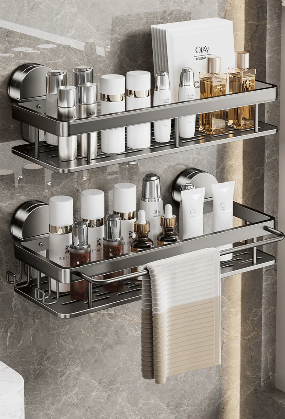 Bathroom Suction Cup Storage Rack for Easy Organization - Smarsty
