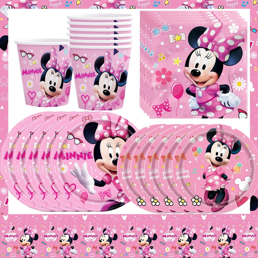 Disney Minnie Mouse Party Supplies Set for Kids Birthdays - Smarsty
