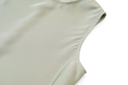 AS 2025 spring summer elegance satin dress + knitted top match set maxi floor length woman clothes