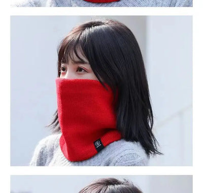 Knitted Neck Warmer Sports Scarf Fashion Soft Women Men Face Cover Winter Skating Running Hiking Scarves Thick Cold-proof Collar - Smarsty
