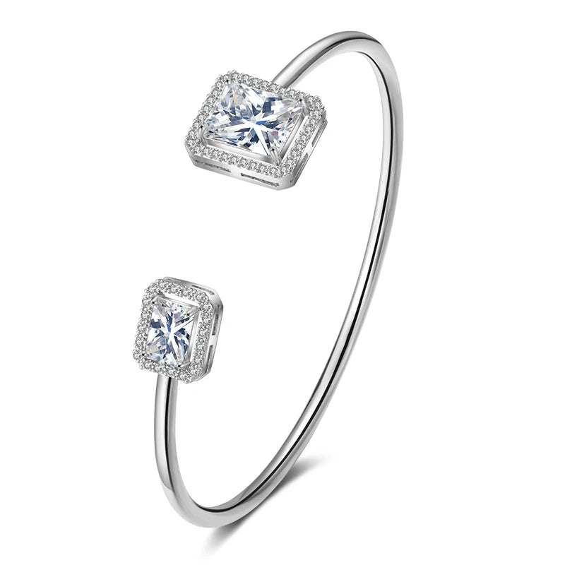 Luxury Gold Cuff Bangles with Cubic Zirconia for Women - Smarsty