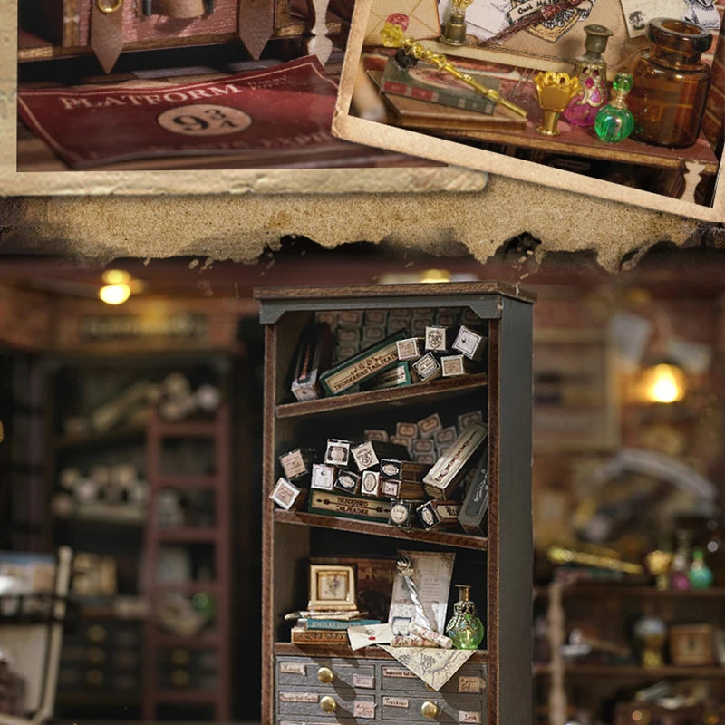 Magical Doll House Wooden Miniature DIY Assembly Building Model Kit Production of Small Room Toys Decorations with Furniture by Smarsty