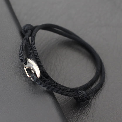 Men’s Adjustable Shark Bracelet Double Layer Rope Strand - Smarsty